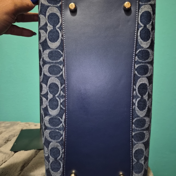 COACH LARGE DENIM ROWAN - Picture 8 of 16
